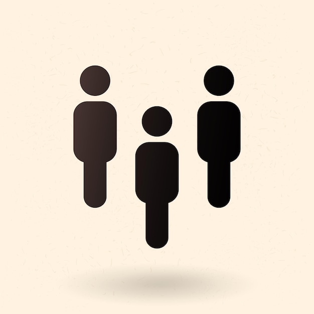 Icono social vectorial grupo de personas