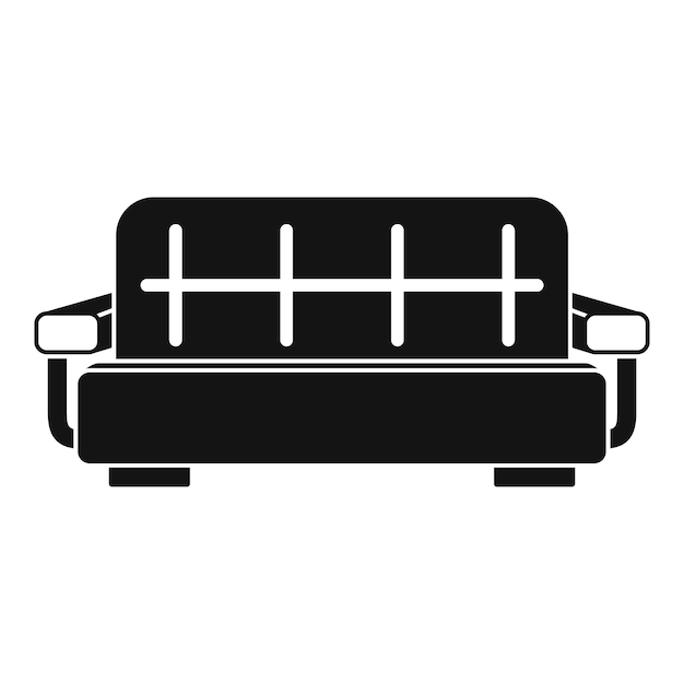 Icono de sofá despojado Ilustración simple de icono vectorial de sofá Despojado para diseño web aislado en fondo blanco