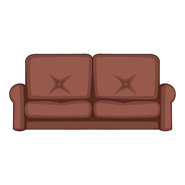 Icono de sofá ilustración de dibujos animados de icono de vector de sofá para web