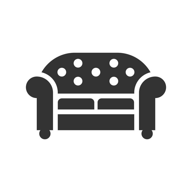 El icono del sofá de muebles