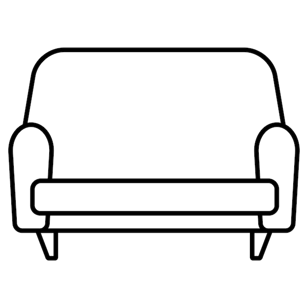 Vector icono, de, sofá, vector, ilustración, de, muebles