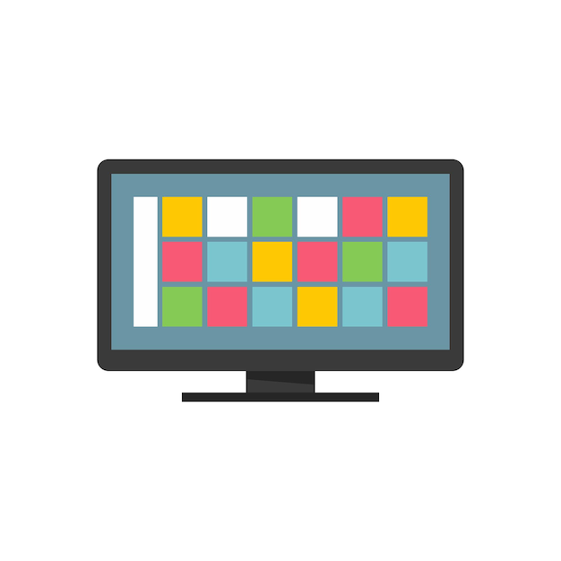 Icono de software de PC en línea Ilustración plana del icono de vector de software de PC en línea aislado sobre fondo blanco