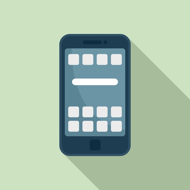 Icono de software de teléfono inteligente Ilustración plana del icono de vector de software de teléfono inteligente para diseño web