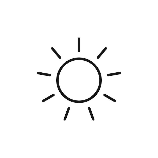 Icono de sol brillante perfecto para el clima y las actividades al aire libre