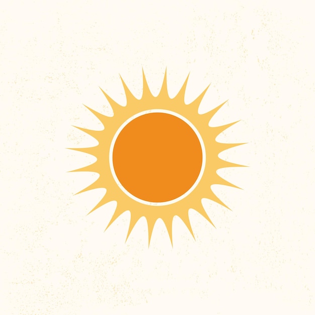 Icono del sol la fuente de luz símbolo Elemento de la salida del sol El elemento del sol brillante Ícono del sol en color amarillo Ilustración vectorial de stock aislada sobre fondo blanco