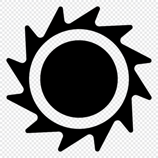 Icono de sol icono solar icono de sol para el diseño del clima símbolo de moda de verano ilustración vectorial