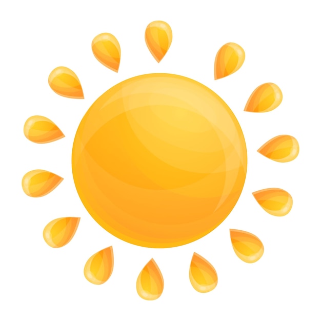 Icono del sol Icono vectorial del sol para el diseño web aislado en fondo blanco