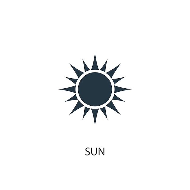 icono del sol. Ilustración de elemento simple. diseño de símbolo de concepto de sol de la colección Beach. Se puede utilizar para web y móvil.