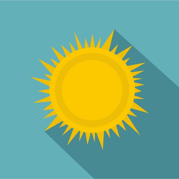 Icono de sol Ilustración plana del icono de vector de sol para web