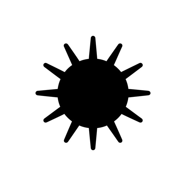 Ícono del sol Ilustración vectorial sencilla