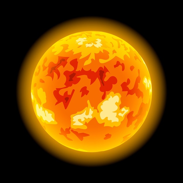 Icono de sol isométrica del icono de vector de sol para diseño web aislado