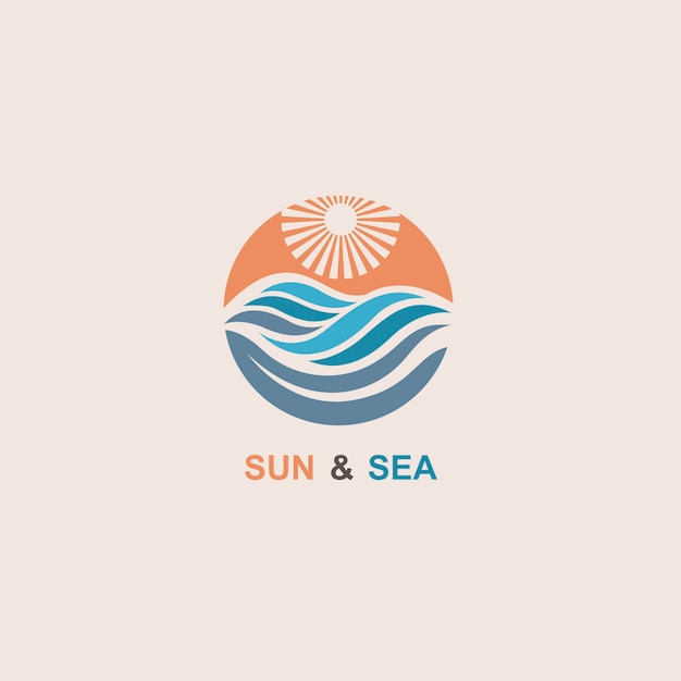 icono de sol y mar