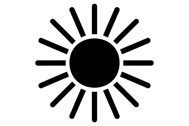 Icono de sol negro