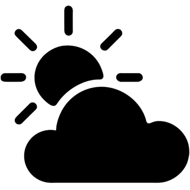 Icono del sol y las nubes
