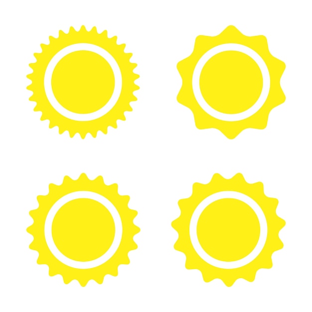 Vector icono de sol plantilla gráfica