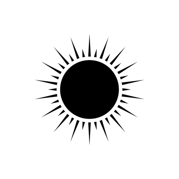 Ícono del sol para proyectos de diseño gráfico Icono del sol de verano Logotipo vectorial Ícono vectorial del sol símbolo plano del verano