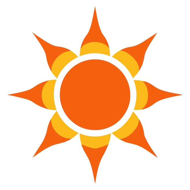 Icono del sol sencillo