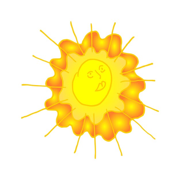 Icono de sol vector aislado sobre fondo blanco para su web y diseño de aplicaciones móviles Concepto de logotipo de sol