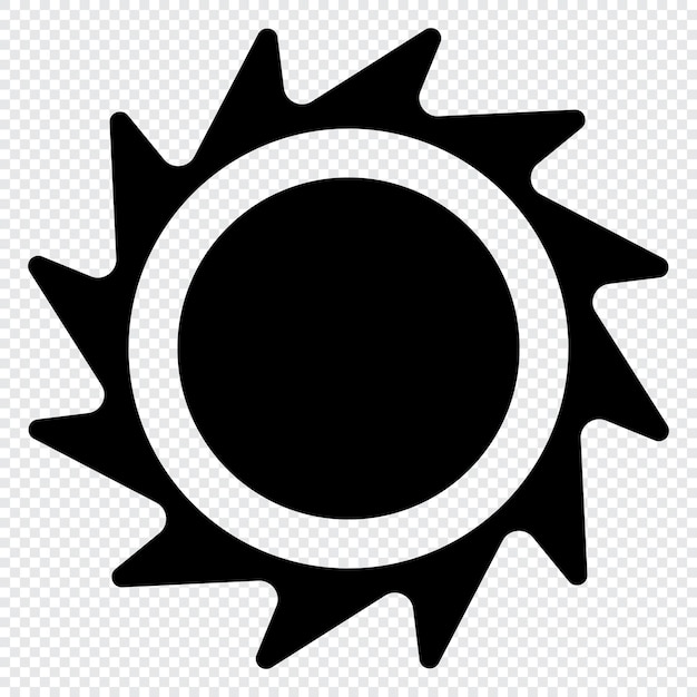 Icono solar Icono solar para el diseño del clima Símbolo de verano de moda Ilustración vectorial