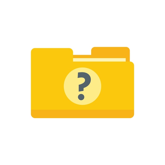Icono de solicitud de carpeta vector plano Información de documento Servicio de archivos aislado