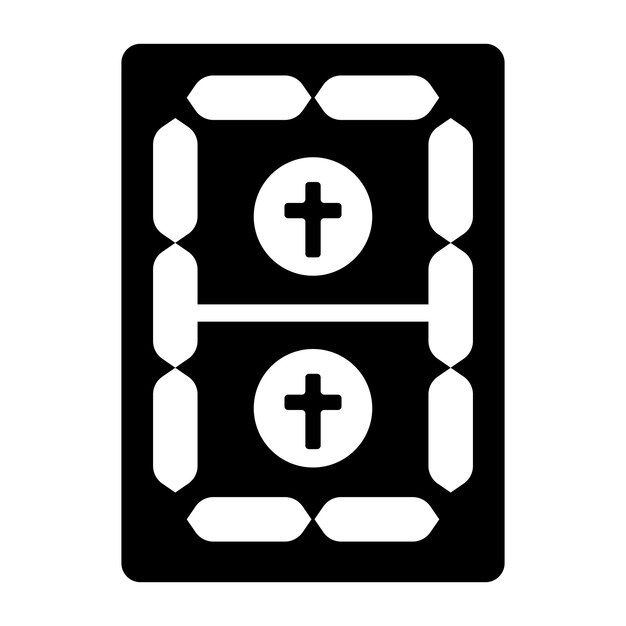 Un ícono sólido editable de la ventana de la capilla