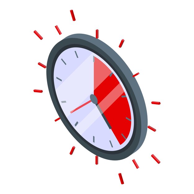 Icono de solución de problema de fecha límite Isométrico de icono de vector de solución de problema de fecha límite para diseño web aislado sobre fondo blanco