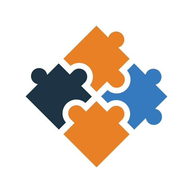 Icono de solución de rompecabezas Gráficos vectoriales editables sencillos