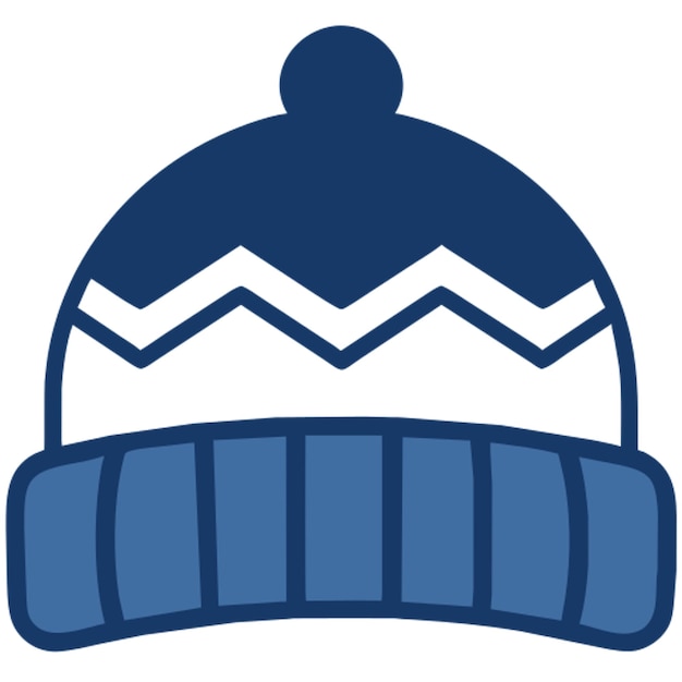 icono de sombrero y bufanda de invierno