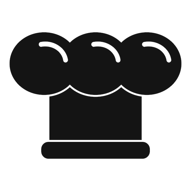 Icono de sombrero de cocinero Ilustración simple del icono de vector de sombrero de cocinero para diseño web aislado sobre fondo blanco