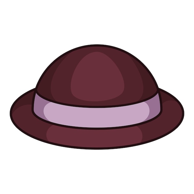 Vector icono de sombrero de dama ilustración de dibujos animados de icono de vector de sombrero de dama para diseño web