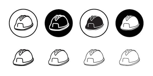 Icono de sombrero duro Ilustración plana de línea delgada