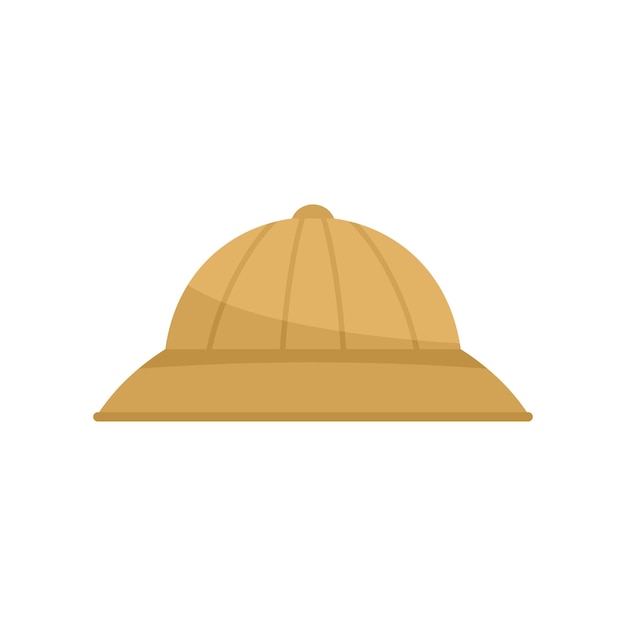 Icono de sombrero grande de caza de safari Ilustración plana del icono de vector de sombrero grande de caza de safari aislado sobre fondo blanco