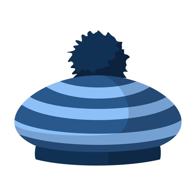 Icono de sombrero de invierno tejido de cabeza y gorra para el clima frío ropa de exterior