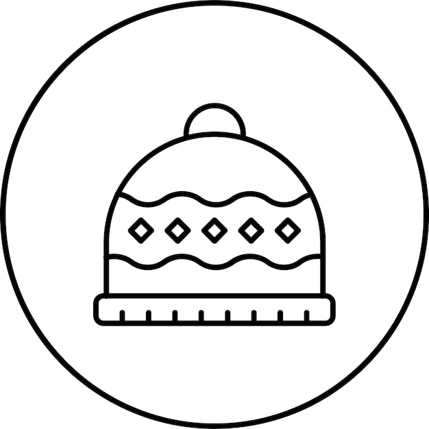 Icono de sombrero de invierno