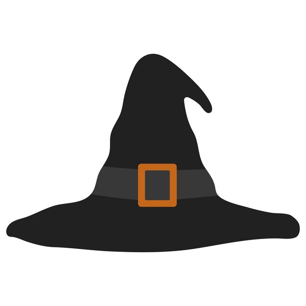 El icono del sombrero del mago aislado sobre un fondo blanco