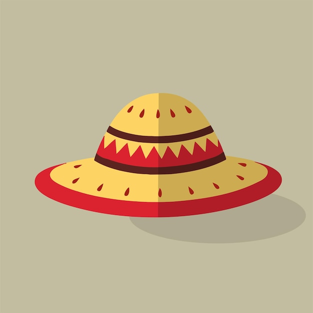 Vector icono del sombrero mexicano