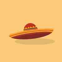 Vector icono del sombrero mexicano