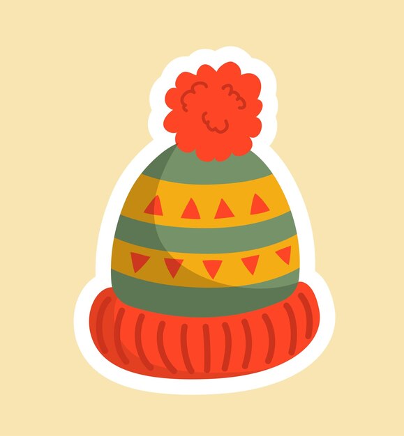 Vector icono de sombrero de navidad
