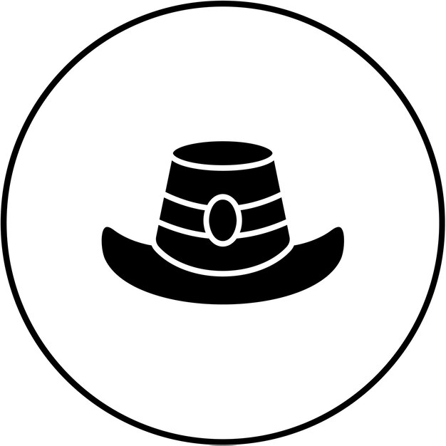 Icono del sombrero de otoño