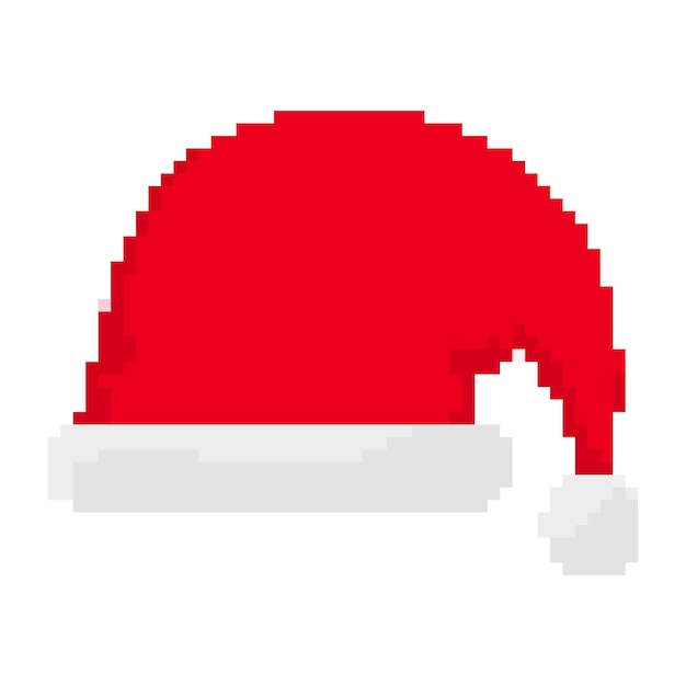 Icono de sombrero en Pixel art design Ilustración vectorial