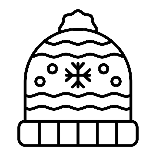 Icono de sombrero de punto