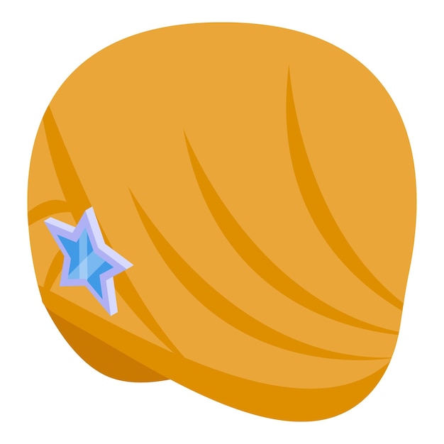 Icono de sombrero de turbante vector isométrico hombre árabe tocado indio