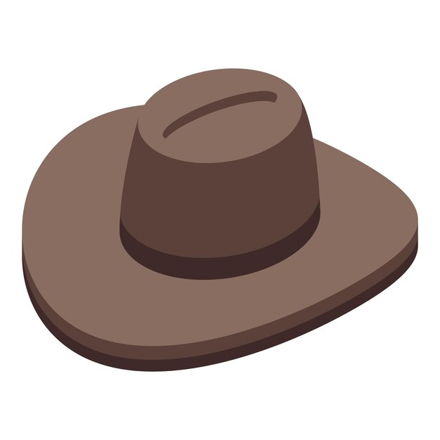 Vector icono de sombrero de vaquero vector isométrico desierto occidental tierra oeste