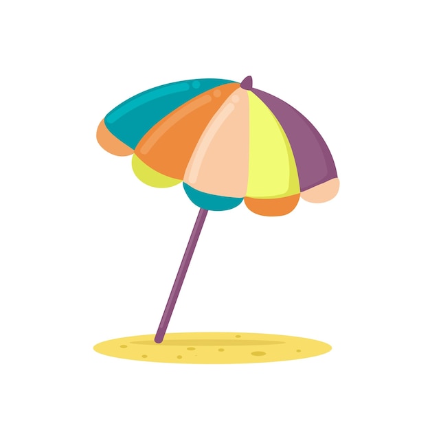 Icono de sombrilla de playa clipart ilustración vectorial aislada