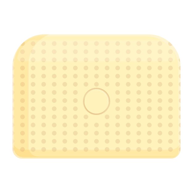 Icono de sonido blanco vector de dibujos animados Dispositivo de voz Comando hablar
