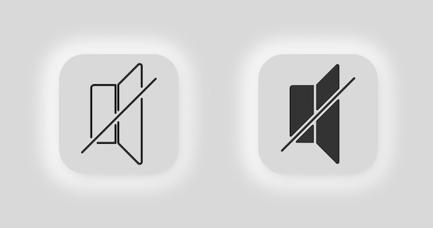Sin icono de sonido Símbolo de ilustración de altavoz silencioso apagado vector de volumen