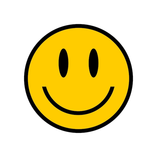 Icono sonriente Icono de cara plana sonriente Símbolo de sonrisa amarilla