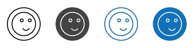 El icono de la sonrisa es plano y se puede editar.