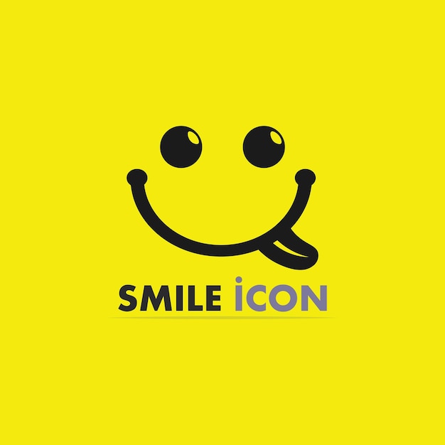 Icono de sonrisa, sonrisa, diseño de logotipo vectorial emoticonos felices Negocios, diseño divertido y felicidad de emoji vectorial