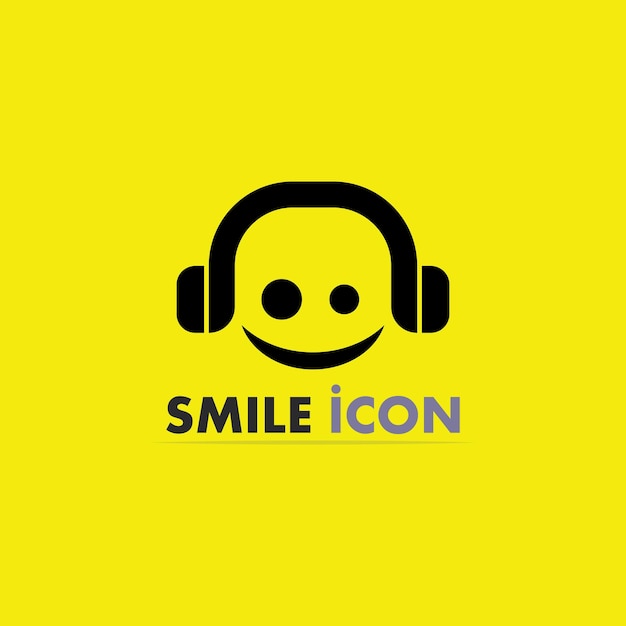 Icono de sonrisa, sonrisa, diseño de logotipo vectorial emoticonos felices Negocios, diseño divertido y felicidad de emoji vectorial